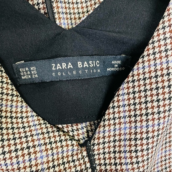 Zara Basic. Hounds tooth Vest Style Top. Size XS - Picture 7 of 8